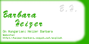 barbara heizer business card